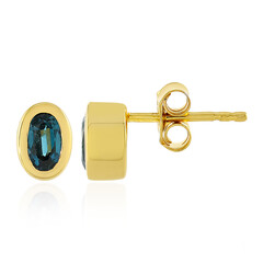 Orecchini in argento con Cianite Blu Foglia di Tè