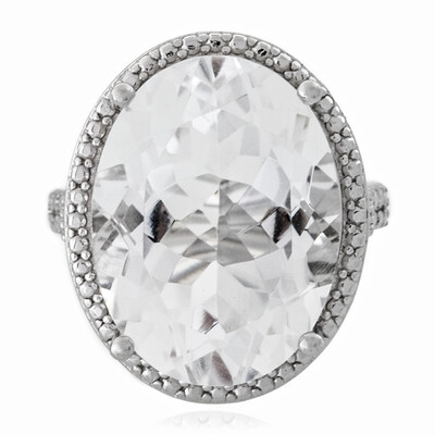 Anello in argento con Quarzo Bianco