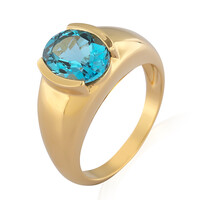 Anello in argento con Topazio Blu Svizzero (de Melo)