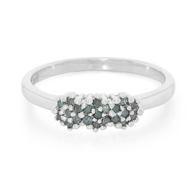 Anello placcato in platino con Diamante Fancy
