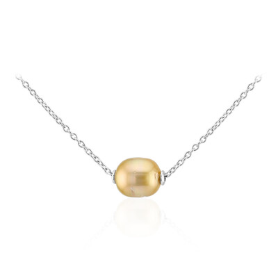 Collana in argento con Perla Dorata dei Mari del Sud Kabira (TPC)