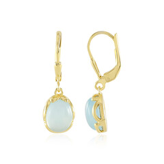 Orecchini in argento con Calcedonio Blu