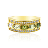 Anello in argento con Tormalina Verde