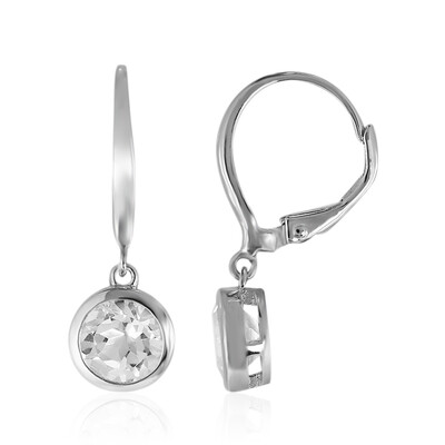 Orecchini in argento con Topazio Bianco