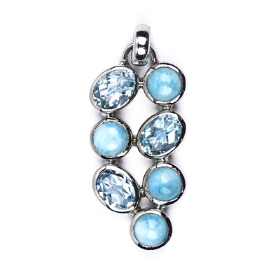 Ciondolo in argento con Topazio Blu
