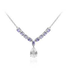 Collana in argento con Topazio Bianco