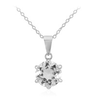 Collana in argento con Topazio Bianco