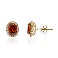 Orecchini in oro con Sfalerite