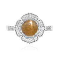 Anello in argento con Pietra del Sole Occhio di Gatto