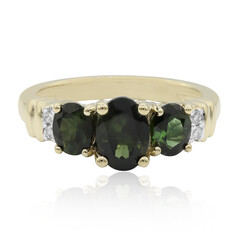 Anello in oro con Tormalina Verde