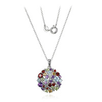 Collana in argento con Granato Mozambico