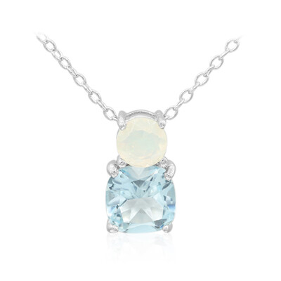 Collana in argento con Topazio Blu Cielo