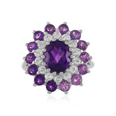 Anello in argento con Ametista Zambiana