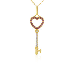 Ciondolo in argento con Rodolite