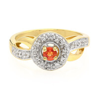 Anello in argento con Zaffiro Arancione