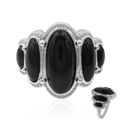 Anello in argento con Onice Nero