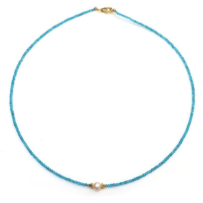 Collana in argento con Apatite Blu