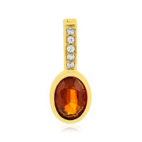 Ciondolo in oro con Cianite Arancione della Tanzania