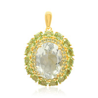 Ciondolo in argento con Ametista Verde