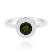 Anello in argento con Diopside Russo