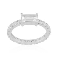 Anello in argento con Topazio Bianco