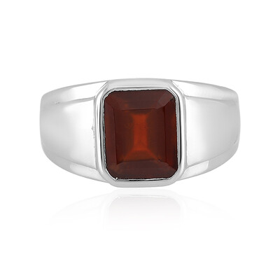 Anello da uomo in argento con Granato Essonite