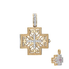 Ciondolo in oro con Diamante SI2 (H) (Dallas Prince Designs)