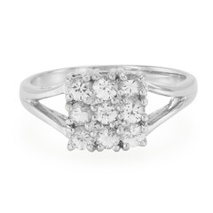 Anello in argento con Zaffiro Bianco