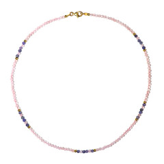 Collana in argento con Quarzo Rosa