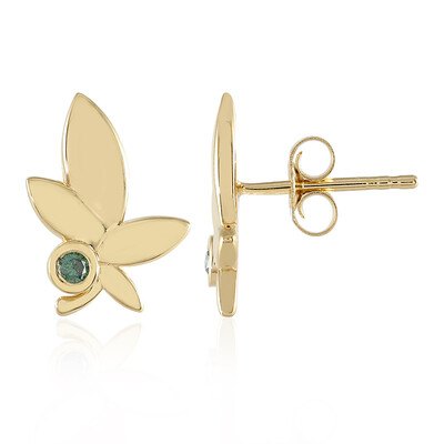 Orecchini in oro con Diamante Verde SI1