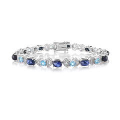 Bracciale in argento con Zaffiro Stellato Blu