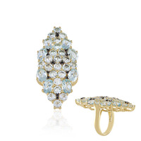 Anello in argento con Topazio Blu Cielo
