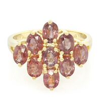 Anello in oro con Zaffiro Padparadscha (non riscaldato) (AMAYANI)