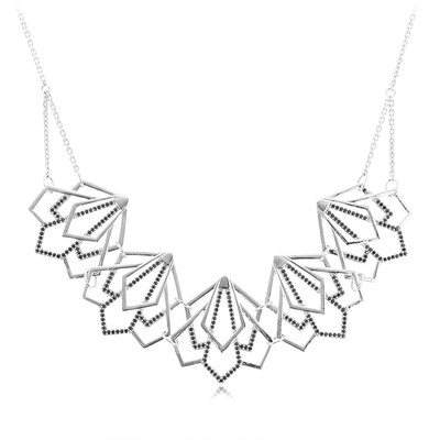 Collana in argento con Spinello Nero