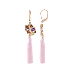 Orecchini in argento con Calcedonio Lavanda (KM by Juwelo)