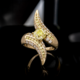Anello in oro con Diamante Giallo SI1 (de Melo)