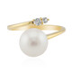 Anello in oro con Perla d'Acqua Dolce Bianca (TPC)