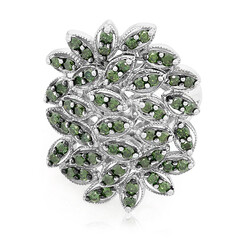 Anello in argento con Diamante Verde