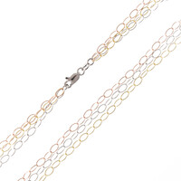 Catenina forzatina in argento con triplo filo - 50 cm - 6,42 g