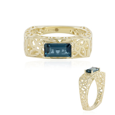Anello in oro con Topazio Blu Londra (Ornaments by de Melo)