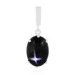 Ciondolo in argento con Diopside Stellato d'India