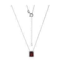 Collana in argento con Granato Mozambico