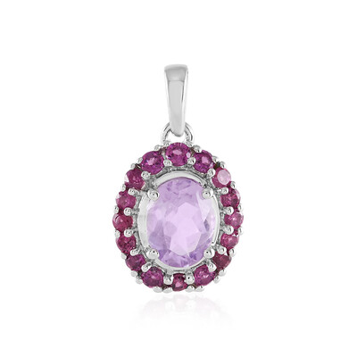 Ciondolo in argento con Ametista Rose de France