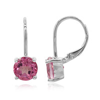 Orecchini in argento con Topazio Mistico Flamingo