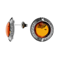 Orecchini in argento con Ambra Baltica