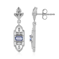 Orecchini in argento con Zaffiro Ceylon Blu (non riscaldato)