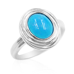 Anello in argento con Opale Blu Caraibico