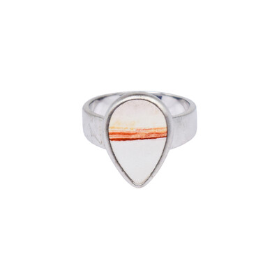 Anello in argento con Diaspro del tramonto