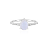 Anello in argento con Pietra di Luna Arcobaleno