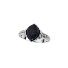 Anello in argento con Dumortierite